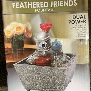 Feathered friends tabletop fountain -new in box